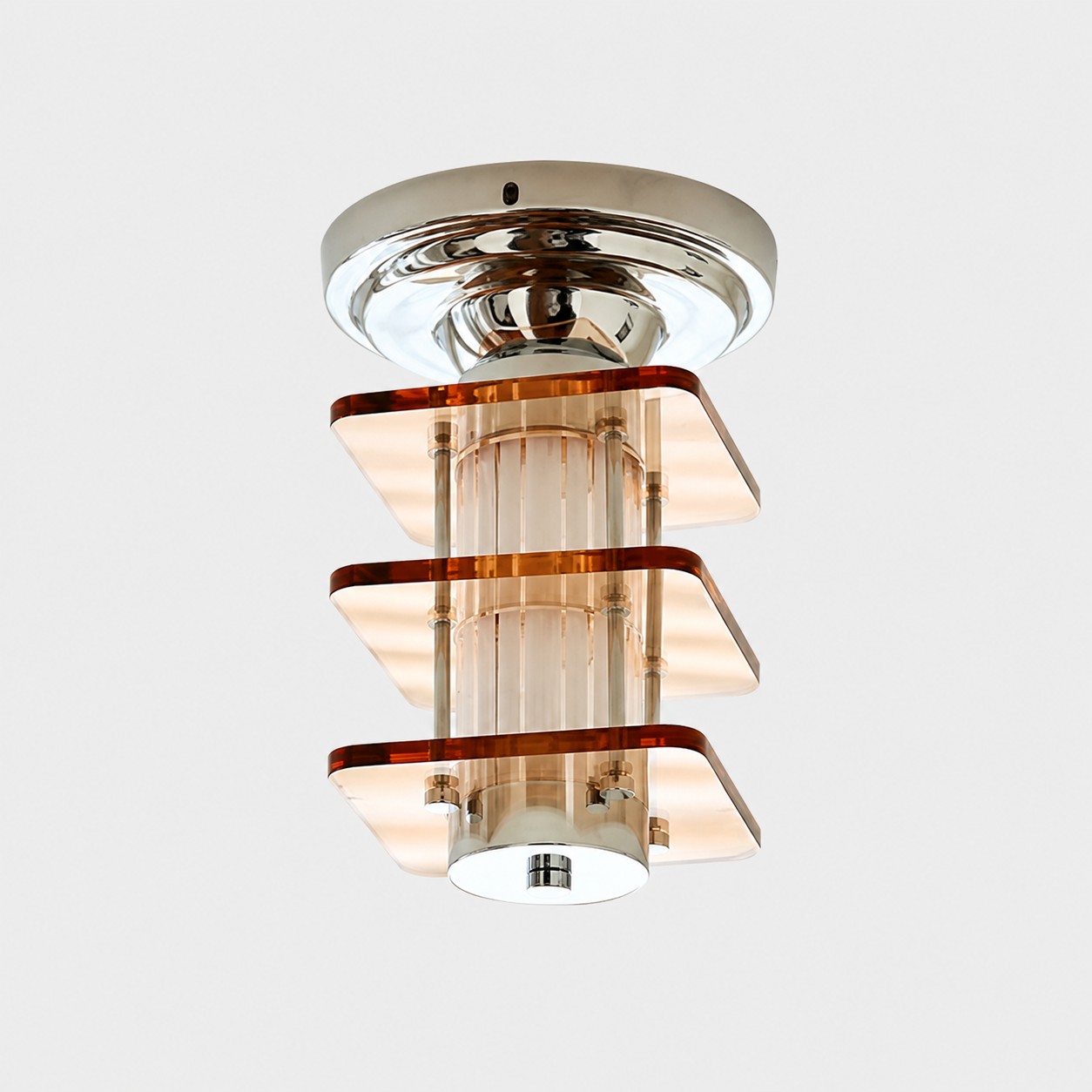 Square amber acrylic and chrome option