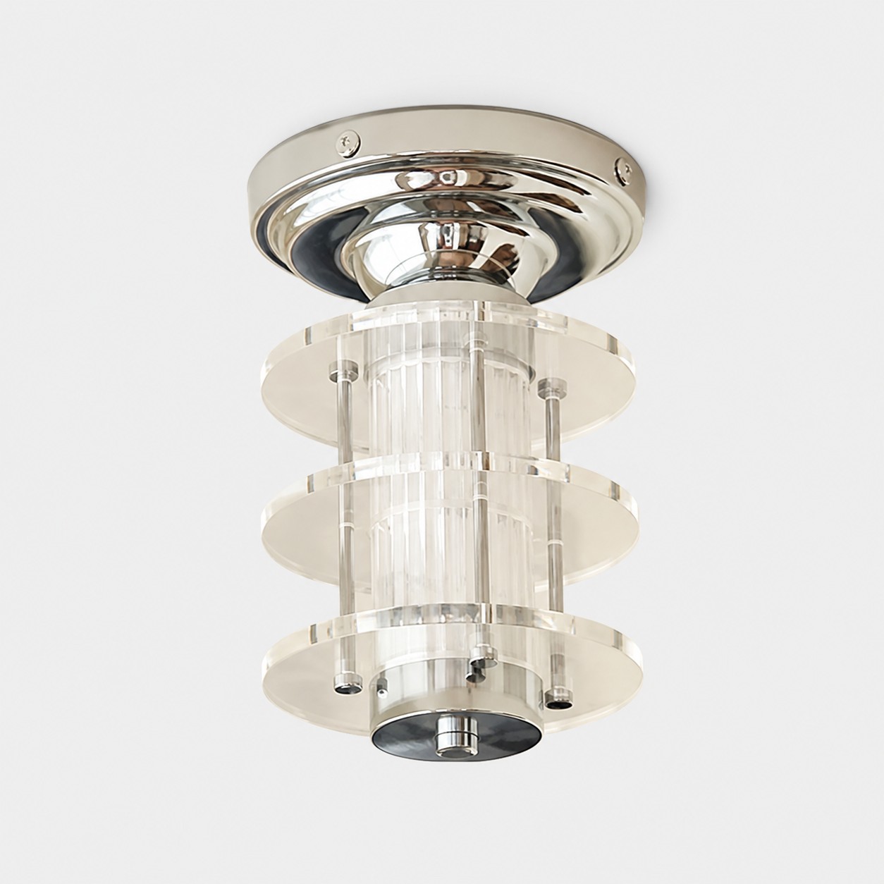 Round clear acrylic and chrome option
