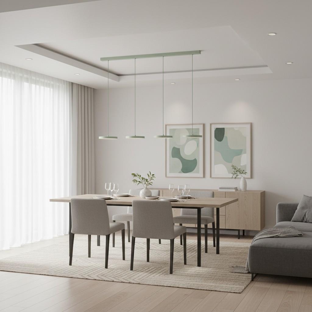 Feranox Designer Pendant Light sobre mesa de comedor
