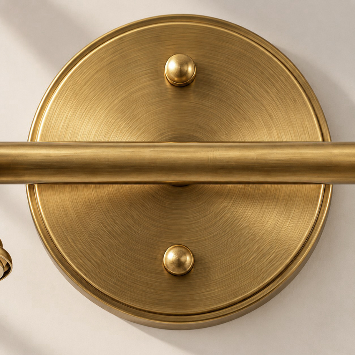 Aurelia Brass Vanity Wall Light with adjustable heads, one to five heads and individual aiming