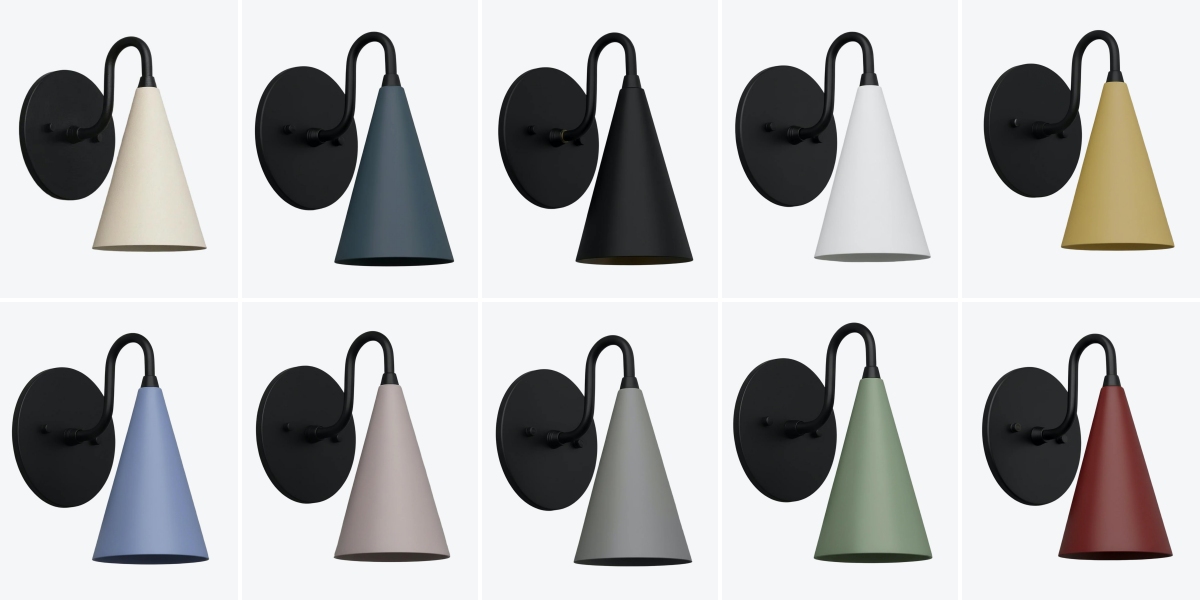 Curva Metal finish options in black