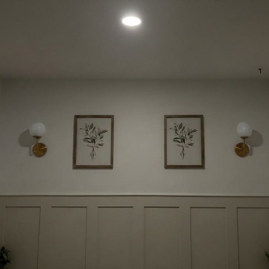 Customer wall photo with multiple Modo wall sconces