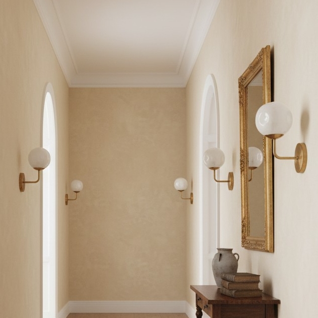 Modo wall sconces in a hallway