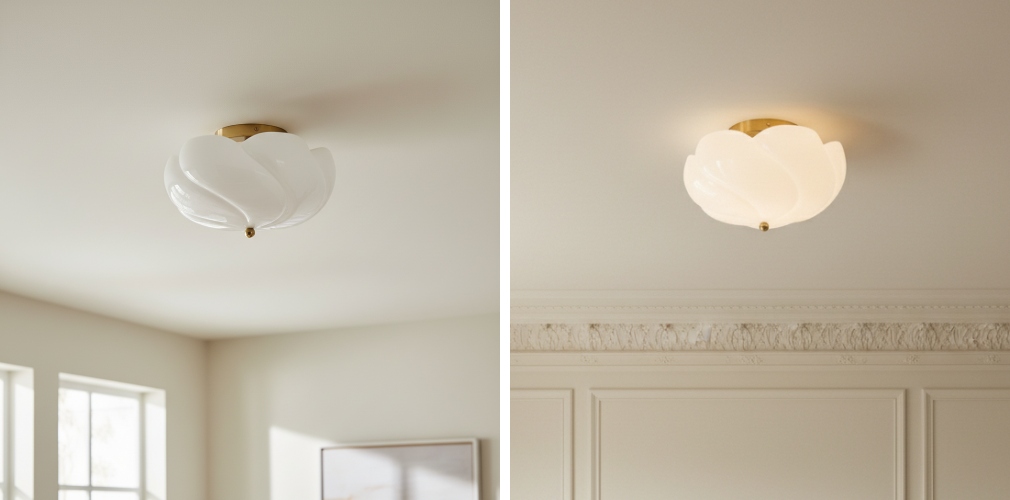 Comparison of the Modo ceiling light with different lighting states