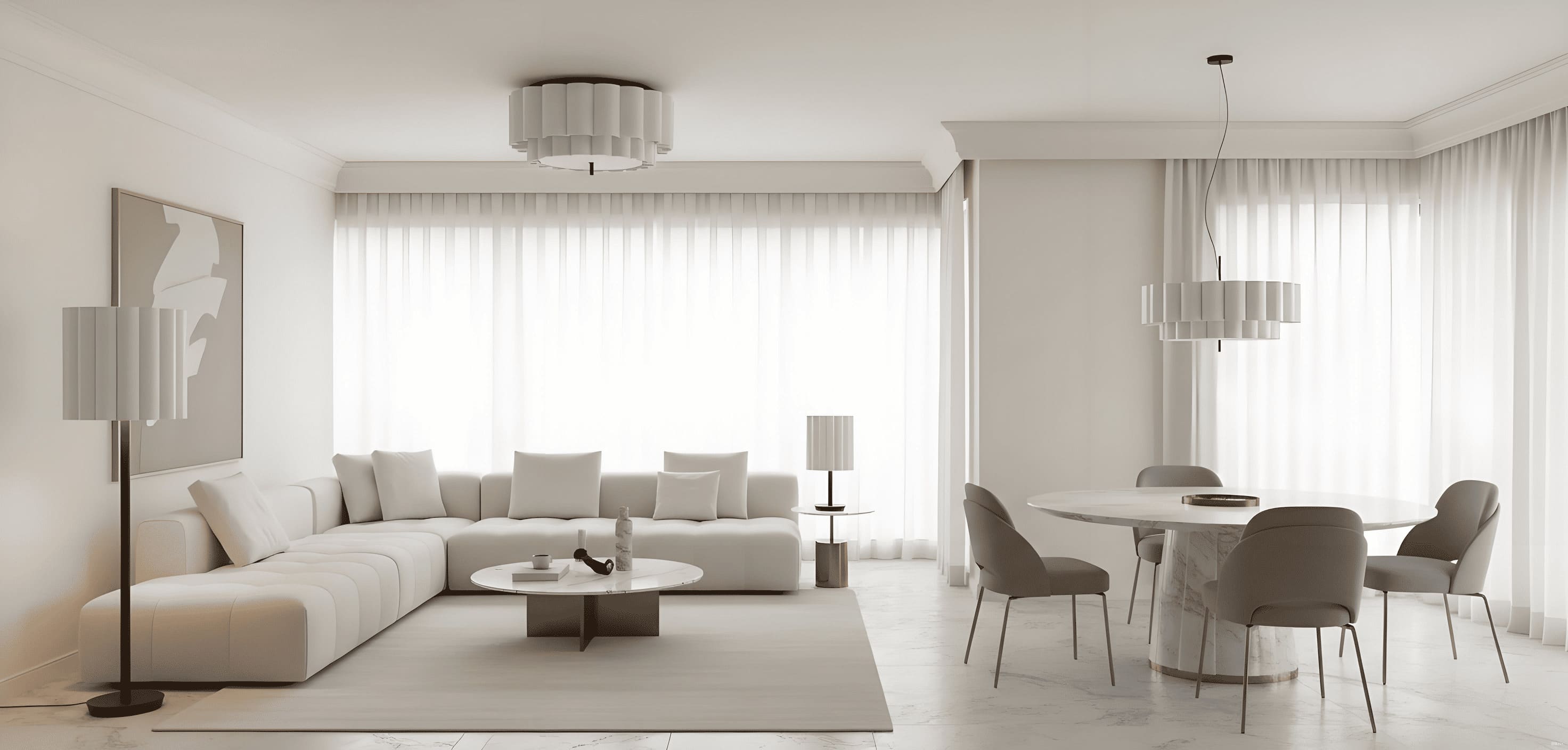 Linbron series lighting in a modern interior