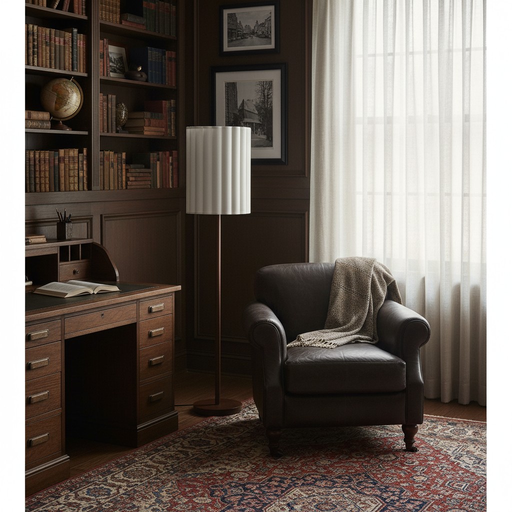 Linbron floor lamp in a reading corner