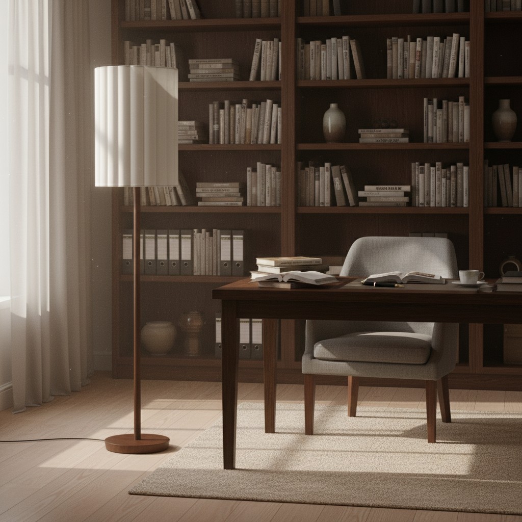Linbron floor lamp in a home office