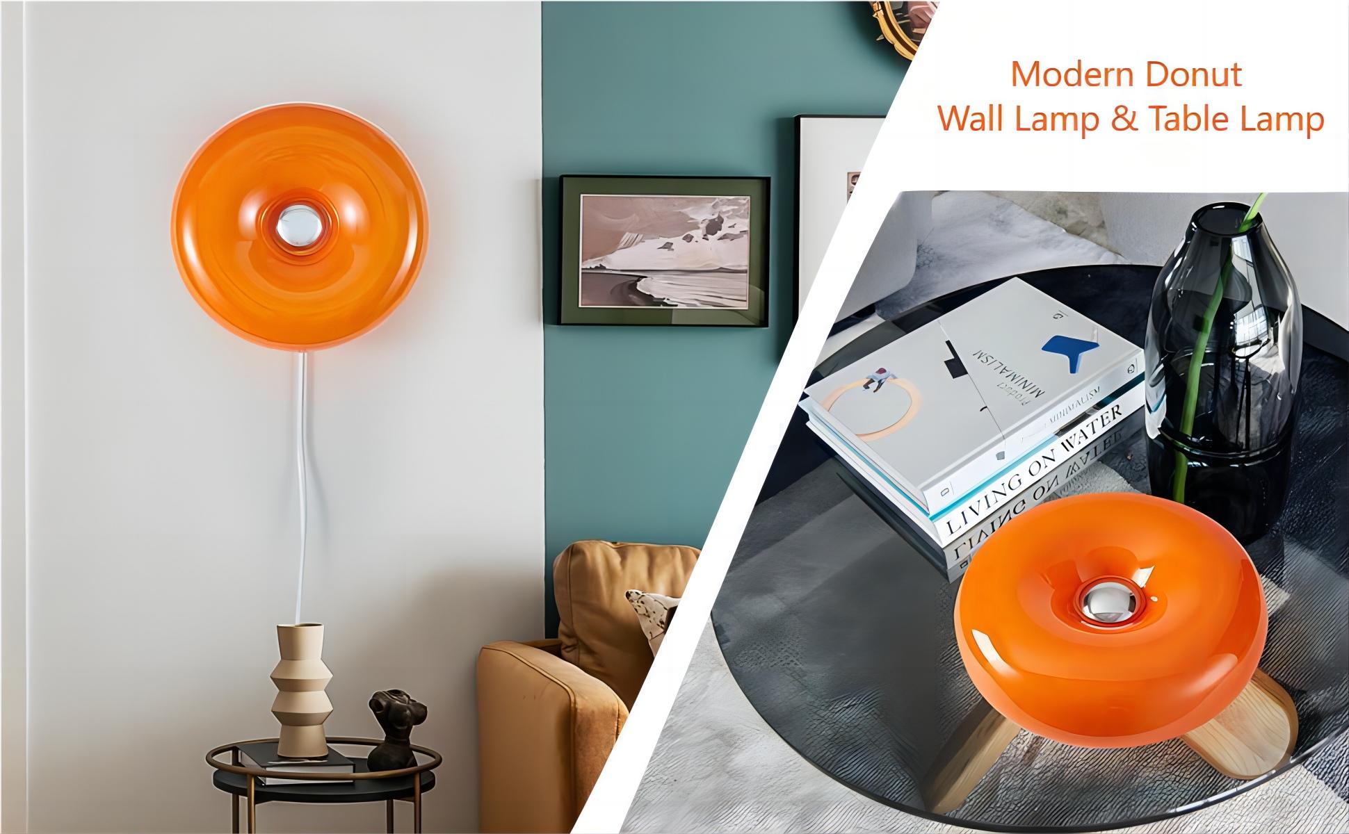 Bauhaus Glass Donut Table / Wall Lamp en uso como lámpara de pared y mesa
