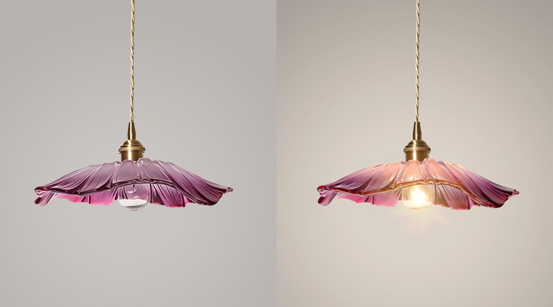 Efectos de iluminación cálidos de la lámpara Lotus