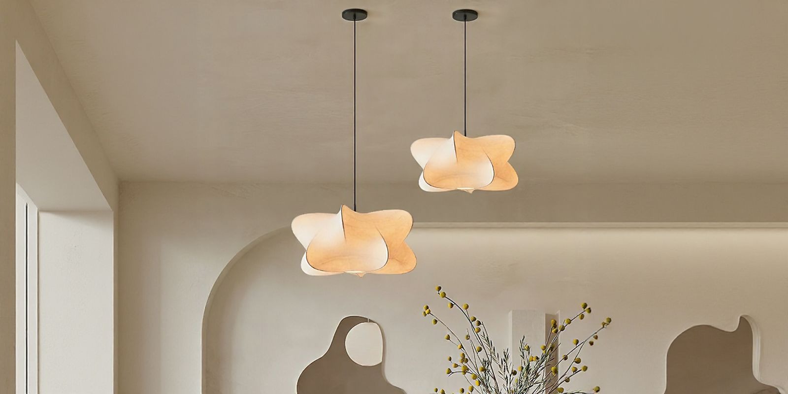Modern Cloud Cocoon Pendant Light en comedor