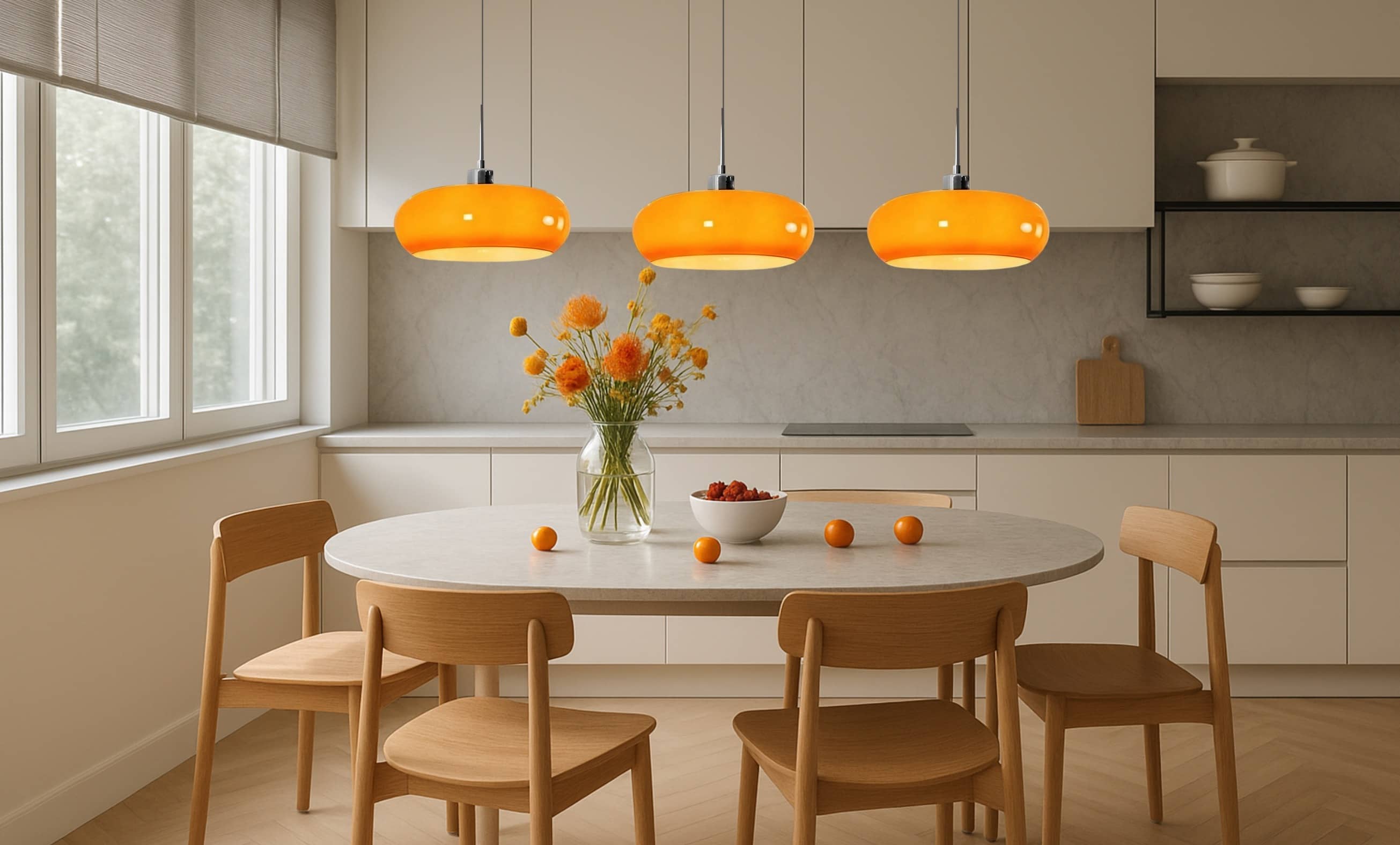 Lámpara colgante Hailie Bauhaus en comedor