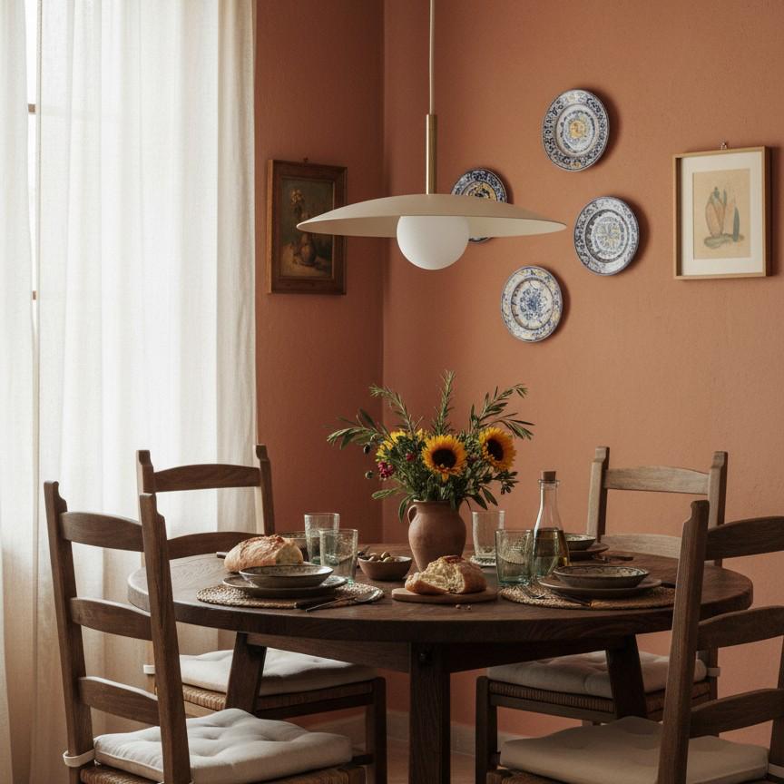 Colgante Curva sobre mesa de comedor