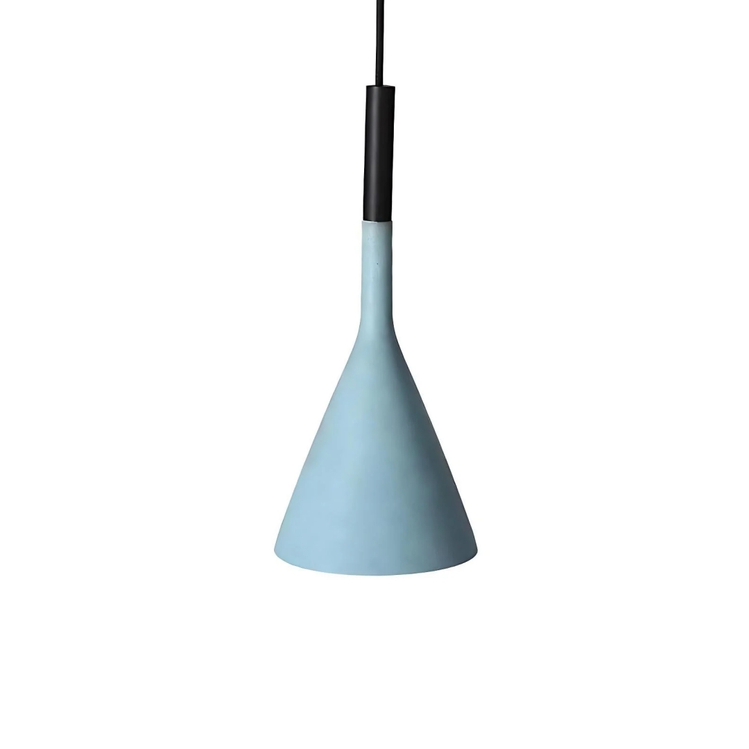 Colgante cónico de hormigón azul