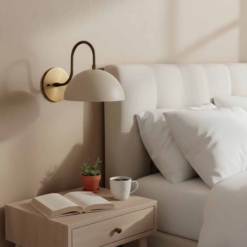 Estilo de lámpara de pared en dormitorio