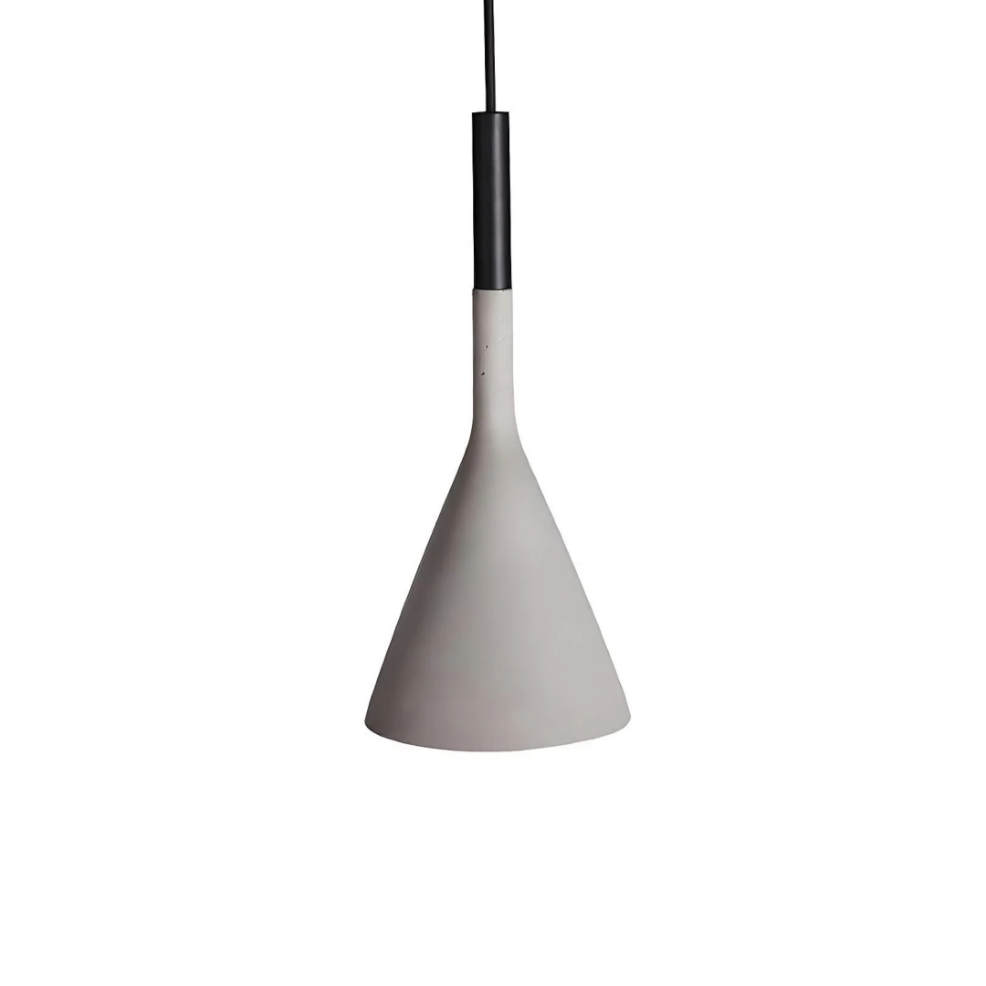 Colgante cónico de hormigón gris