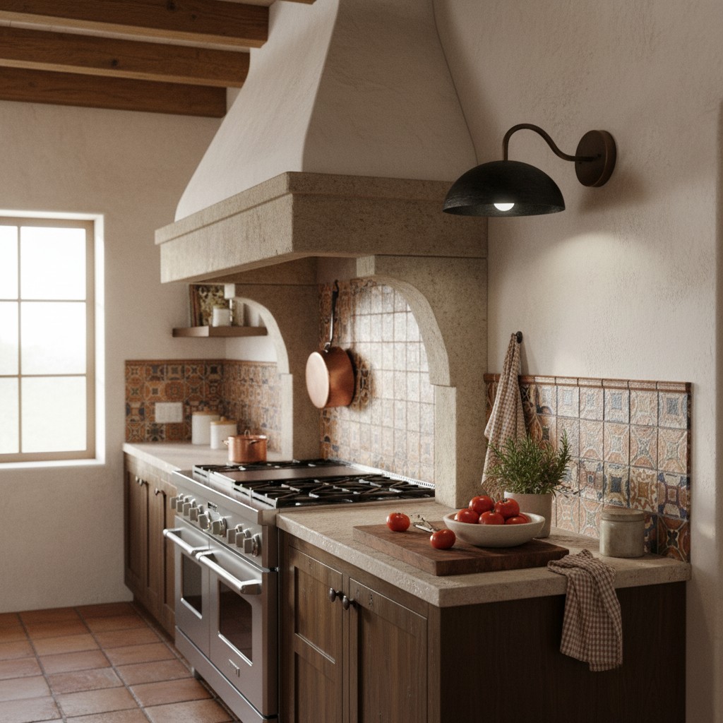 Estilo de lámpara de pared en cocina