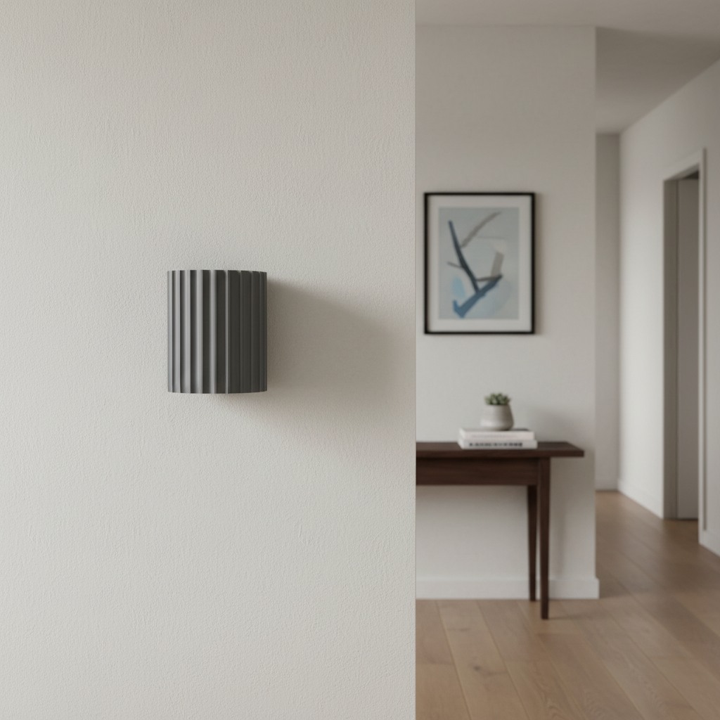 Aplique negro en pared interior
