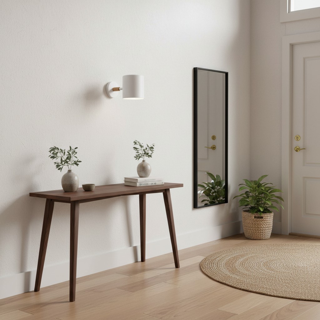 Estilo de pared Nordic Macaron junto a espejo