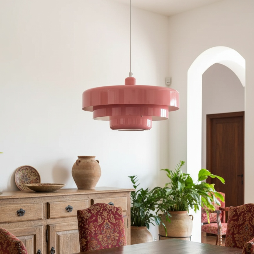 Lámpara colgante en ambiente interior