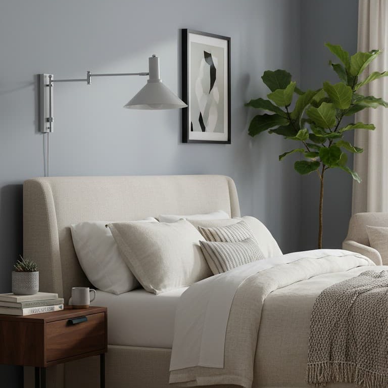 Aplique Bauhaus en dormitorio
