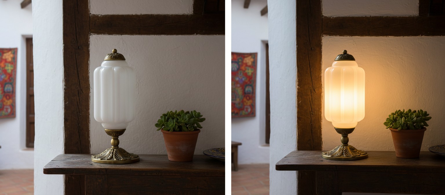 Demostración del interruptor de luz de la lámpara Eloise