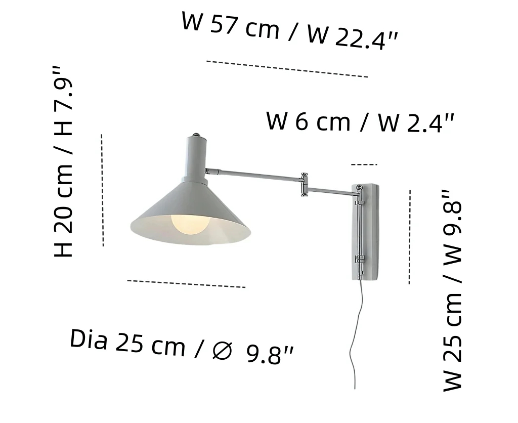 Dimensiones del aplique Bauhaus