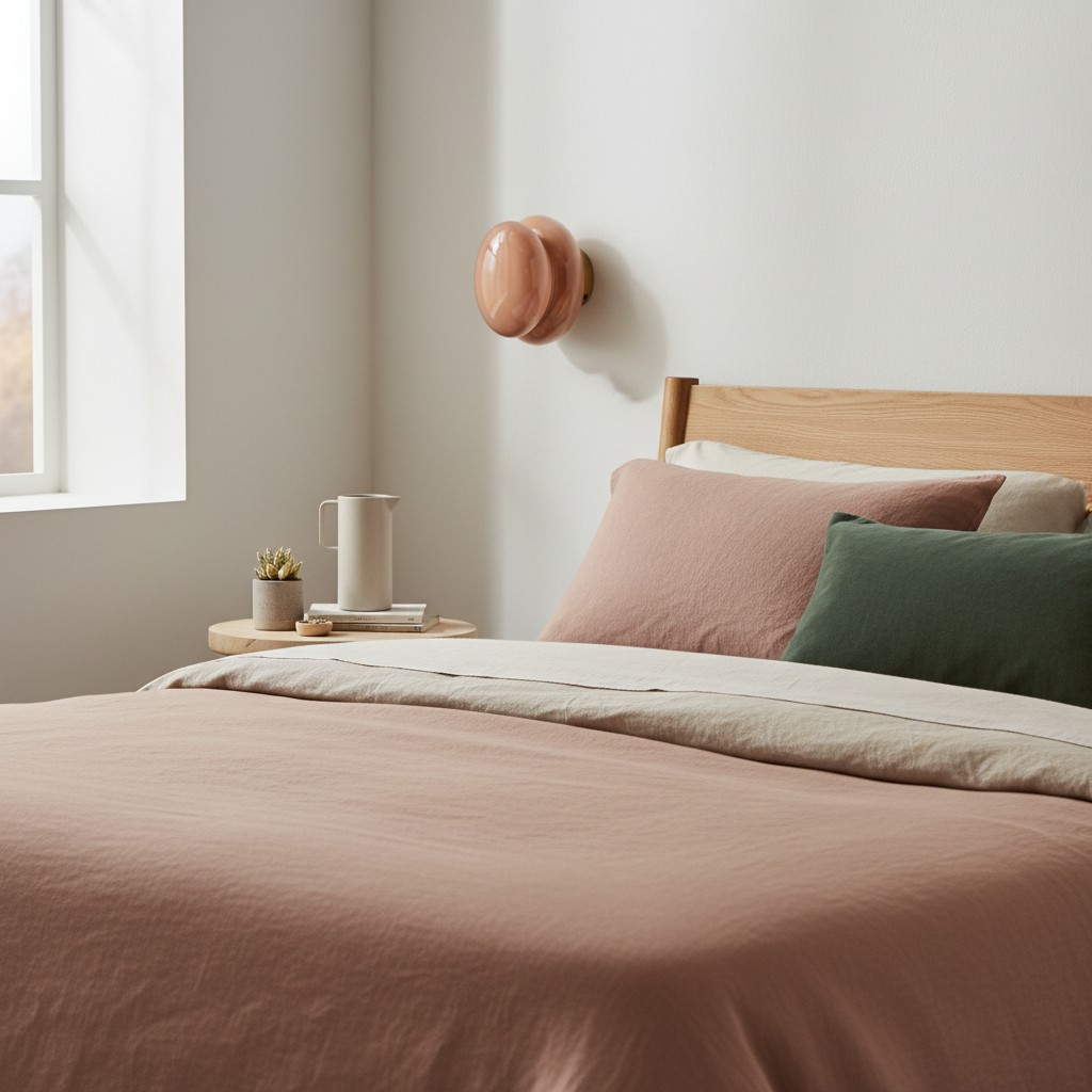 Lámpara de pared en dormitorio