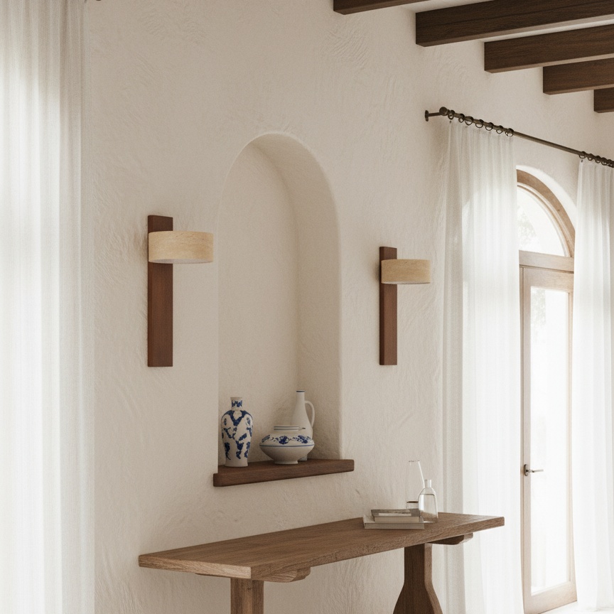 Estilo de comedor con apliques de pared