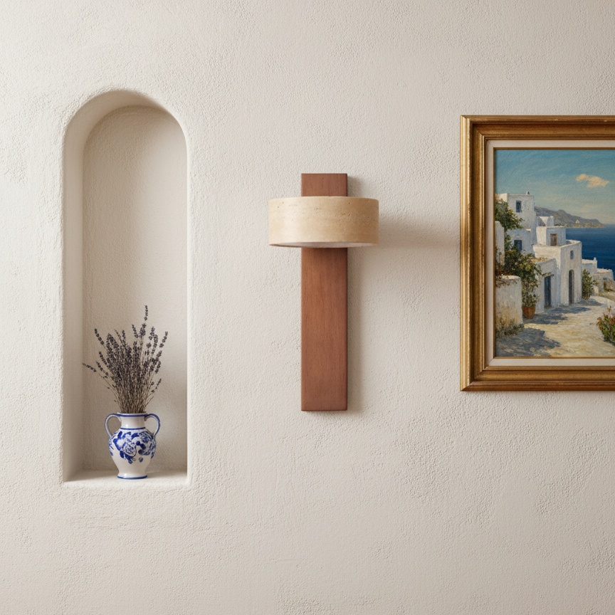 Estilo de pared con nicho y cuadro