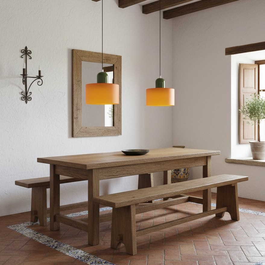 Lámpara Morandi en comedor lateral