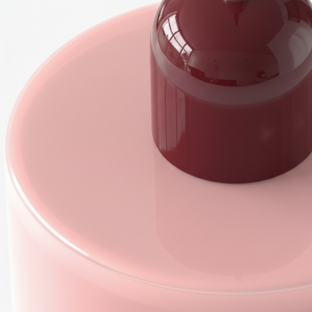 Detalle superior de lámpara Morandi rosa