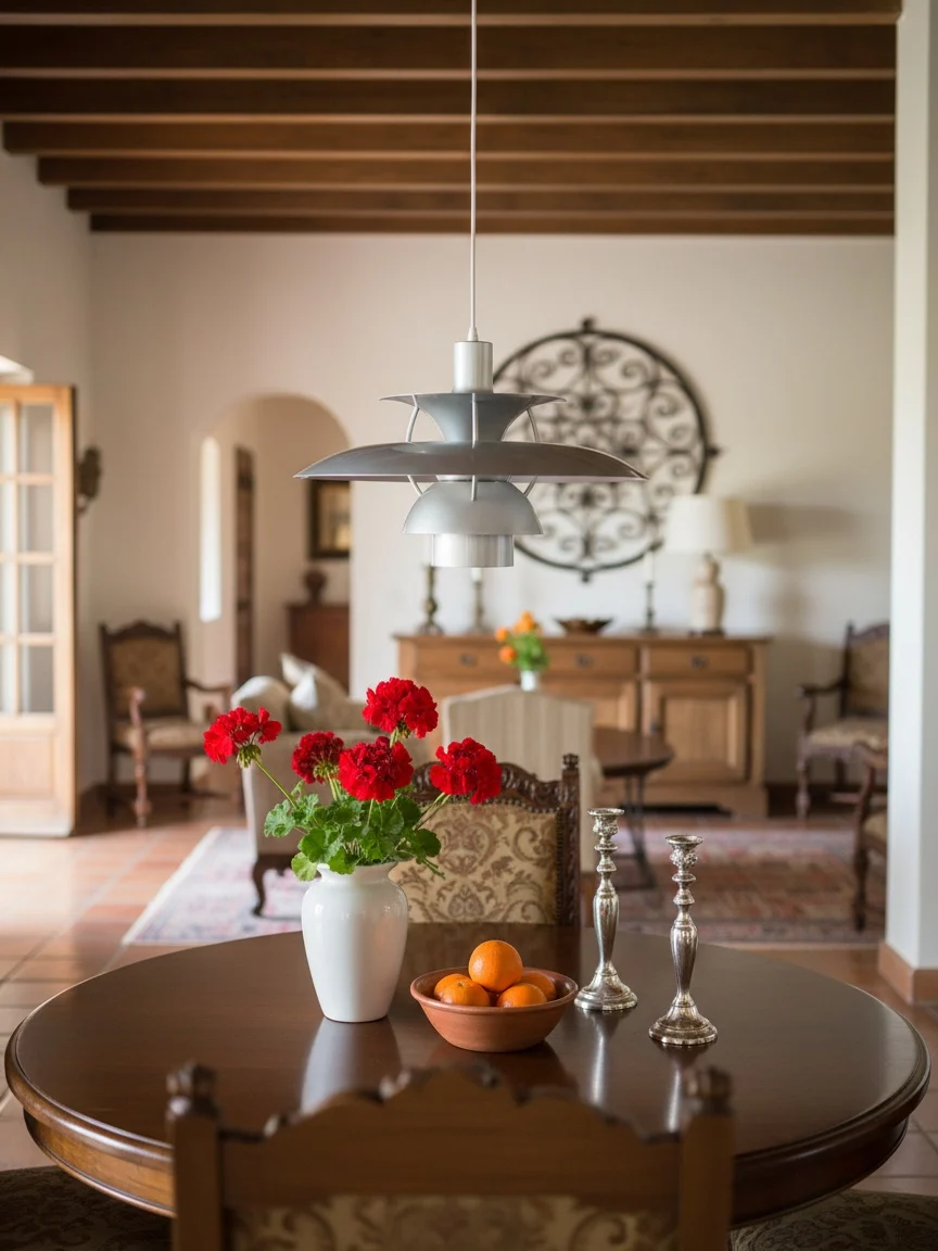 Colores brillantes en mesa