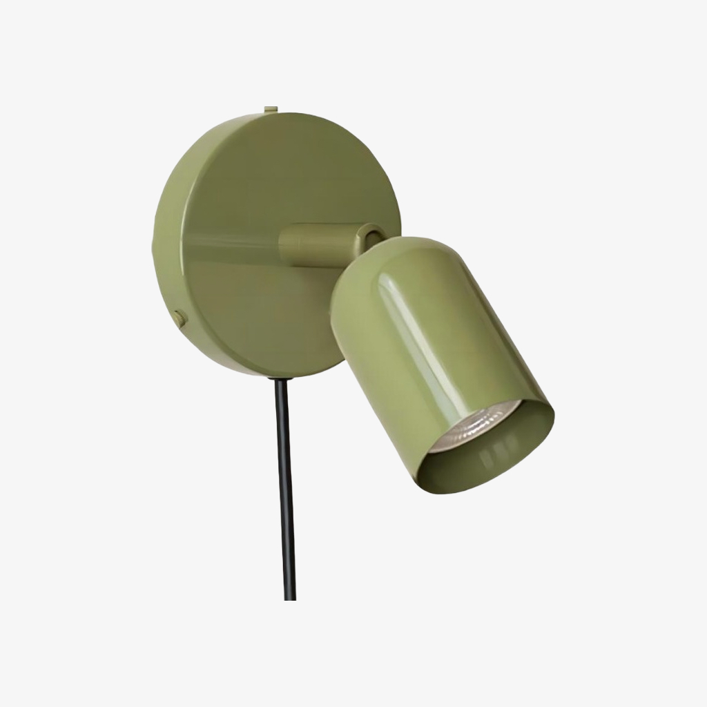 Vista del producto de lámpara de pared rosa