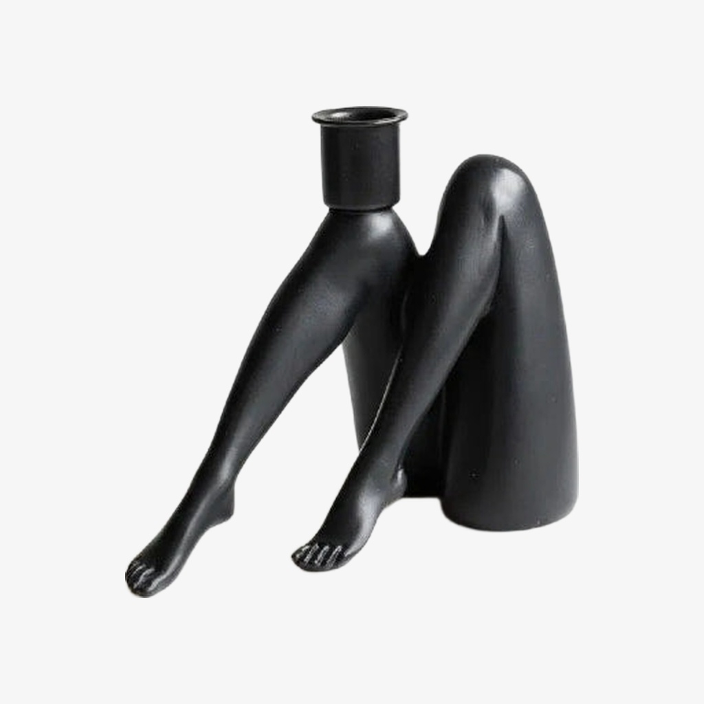 Candelabro escultural Kickra rosa