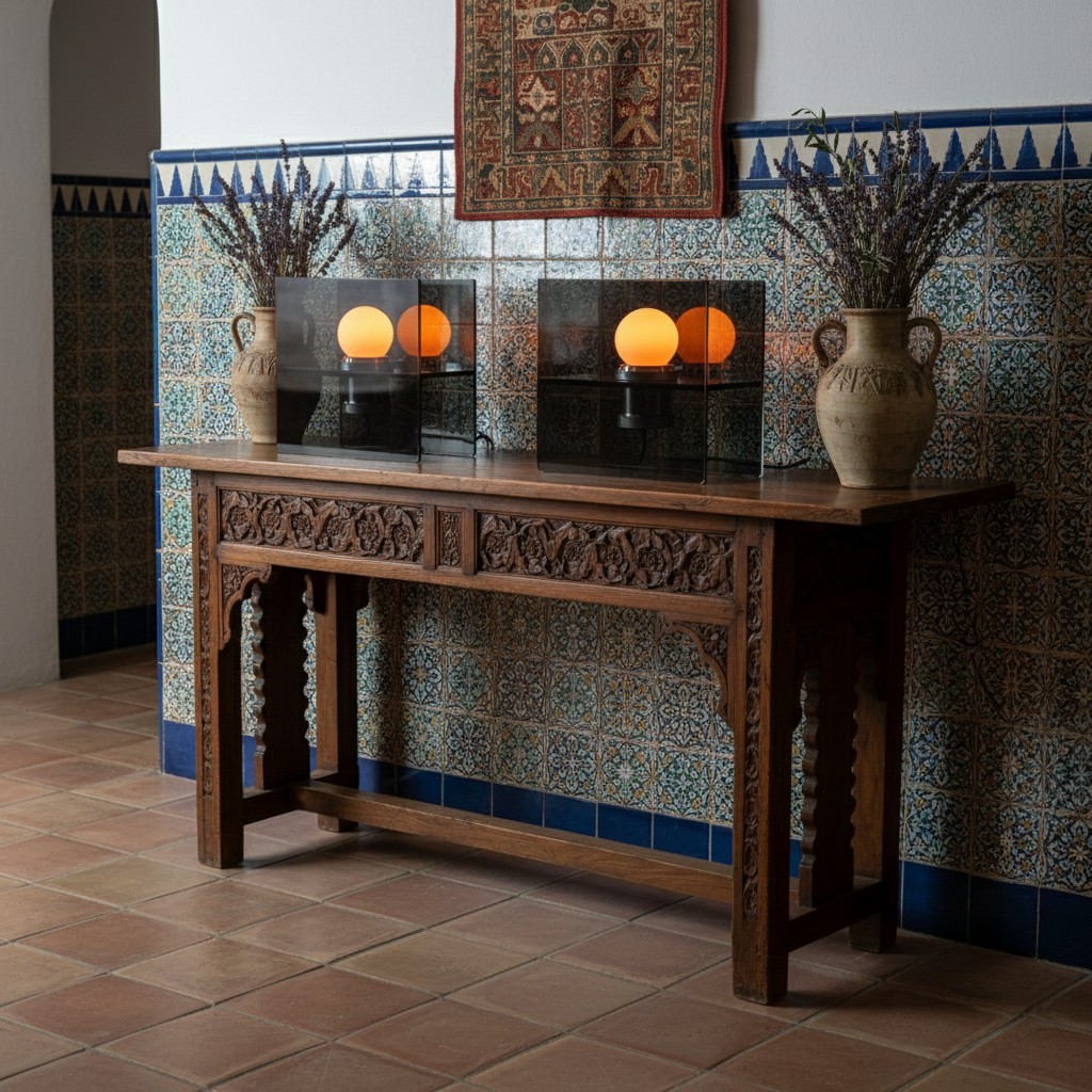 Varios estilos de la lámpara de mesa