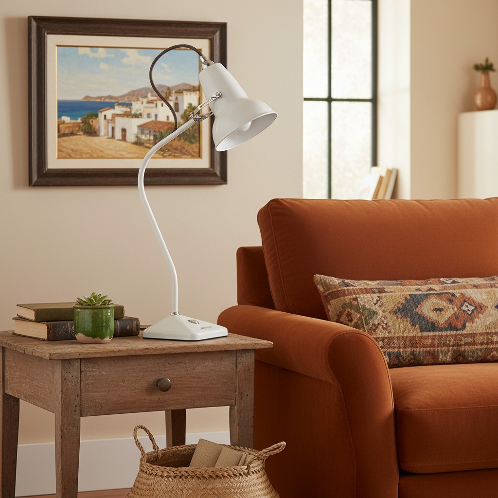 Estilo de lámpara Modryx en blanco