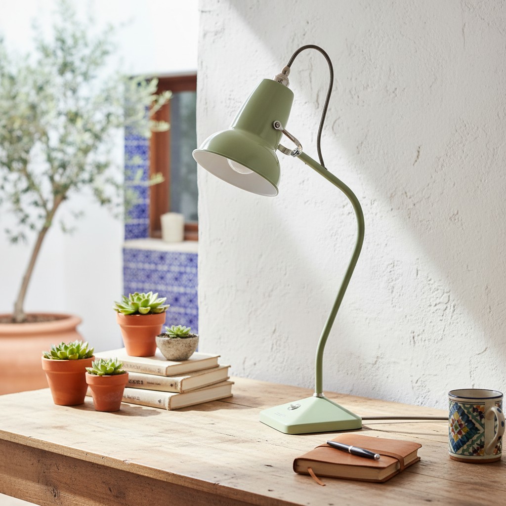 Estilo de lámpara Modryx en verde salvia