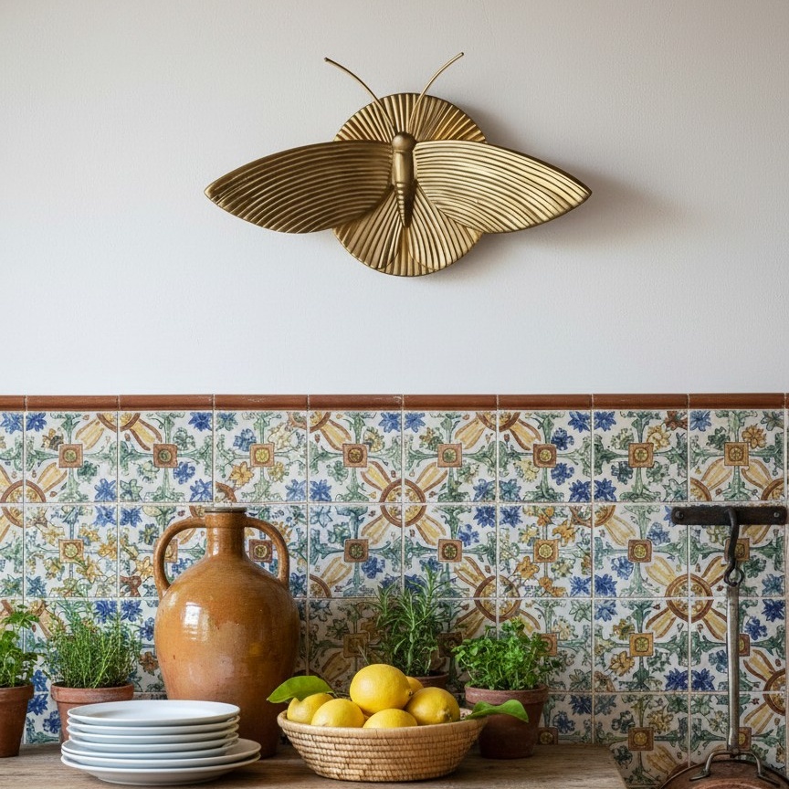 Aplique Mothriel en cocina decorativa