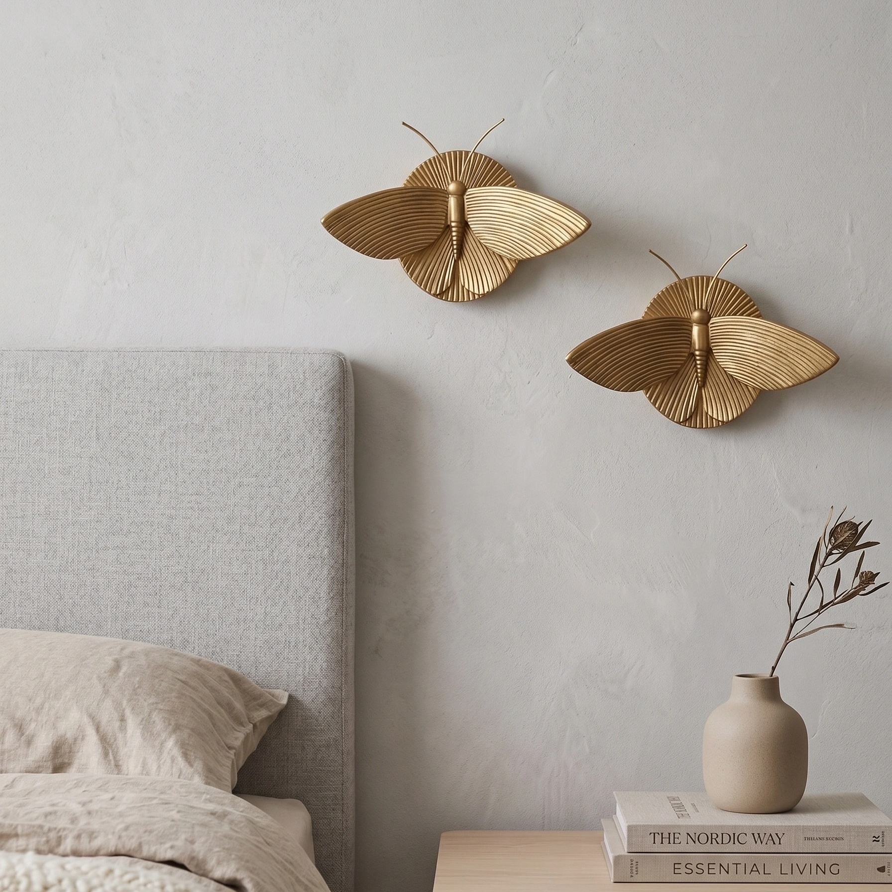 Mothriel como aplique decorativo para dormitorio