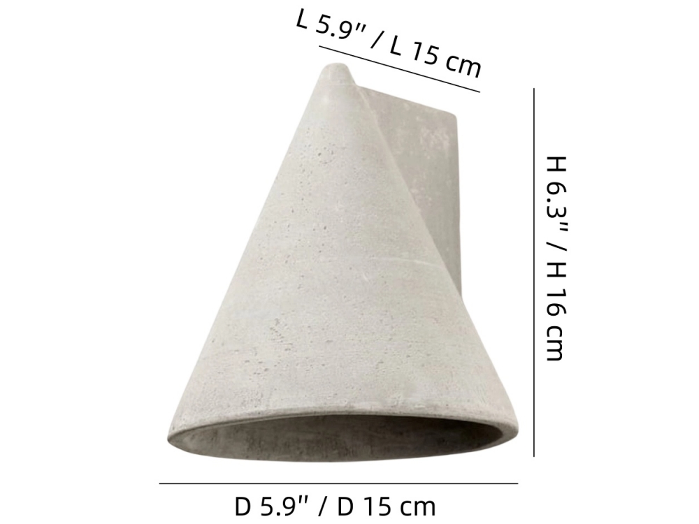 Medidas de la lámpara de pared Concrellia