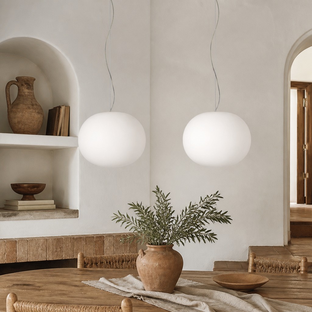 Estilo de lámpara colgante Globo Opal Globe 4