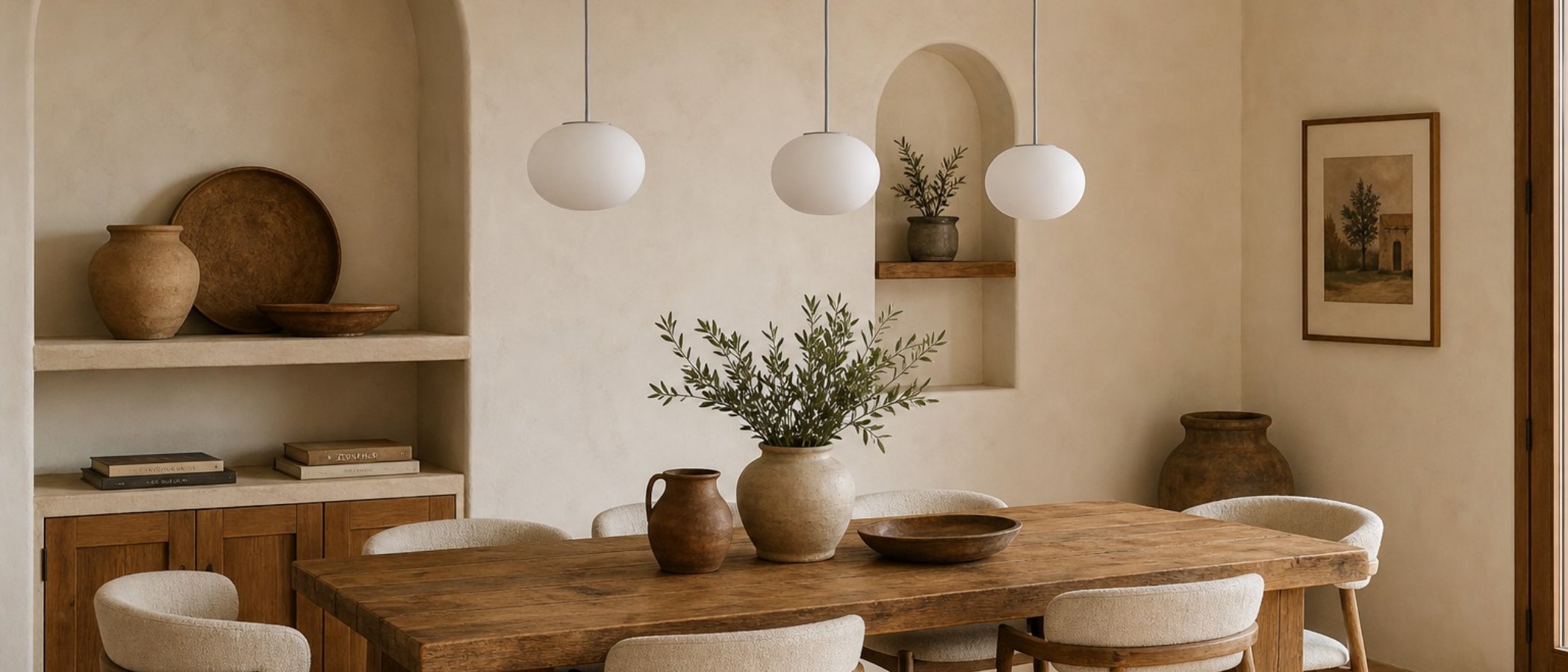 Lámpara colgante Globo Opal Globe en comedor