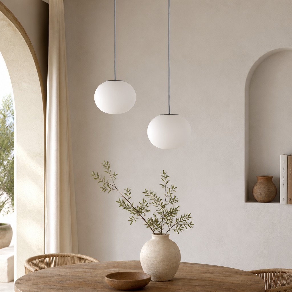 Estilo de lámpara colgante Globo Opal Globe 2