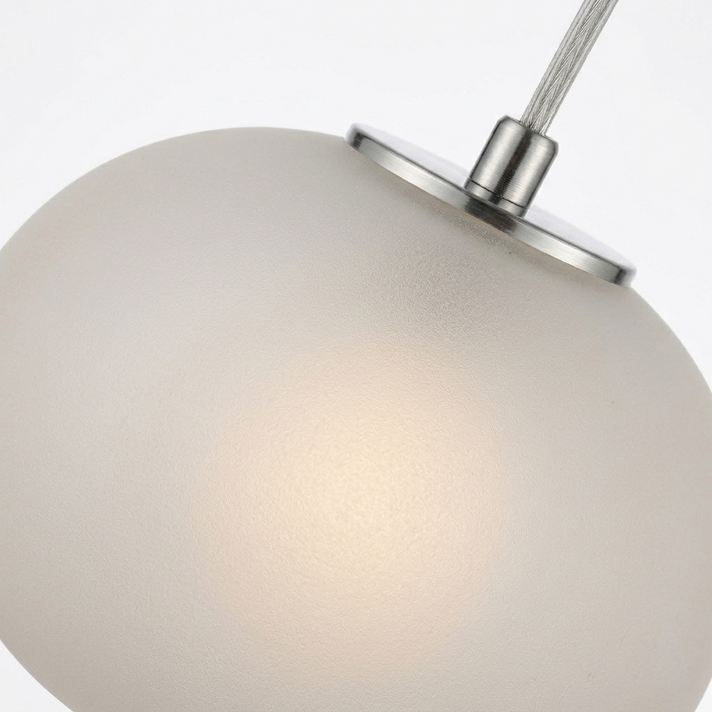 Detalle de pantalla de vidrio opal