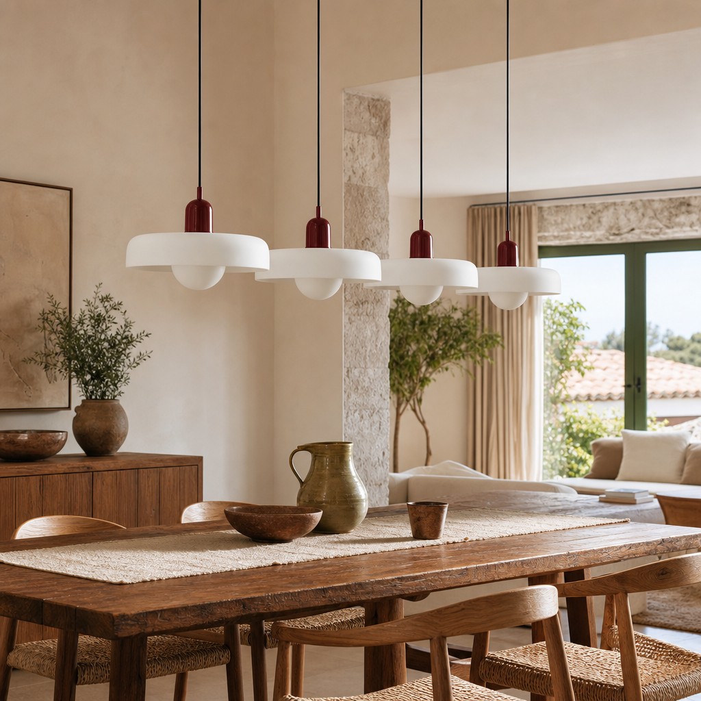 Lámparas Bauhaus en comedor