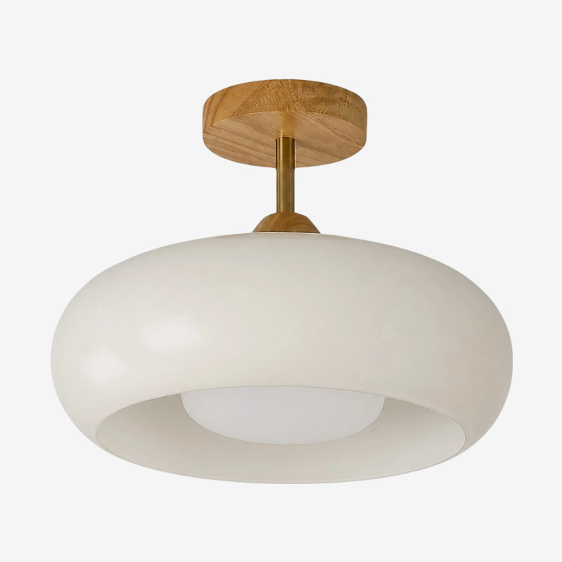 Presentación de lámpara Bauhaus blanca
