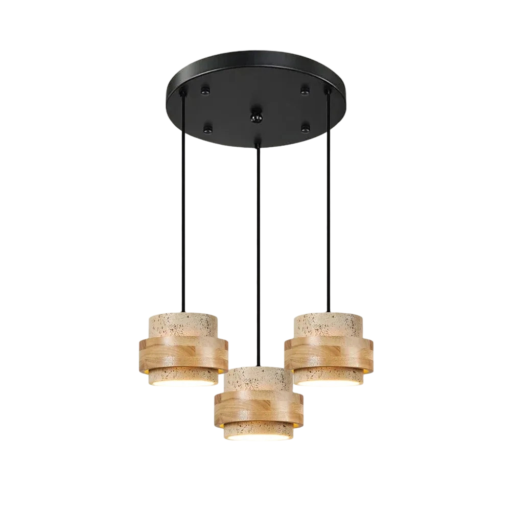 Lámpara colgante de travertino en serie