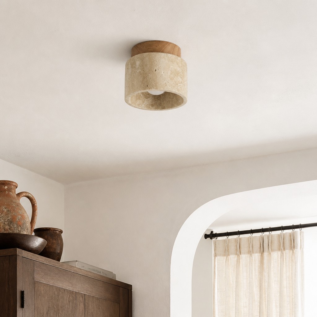 Lámpara Travira en habitación luminosa
