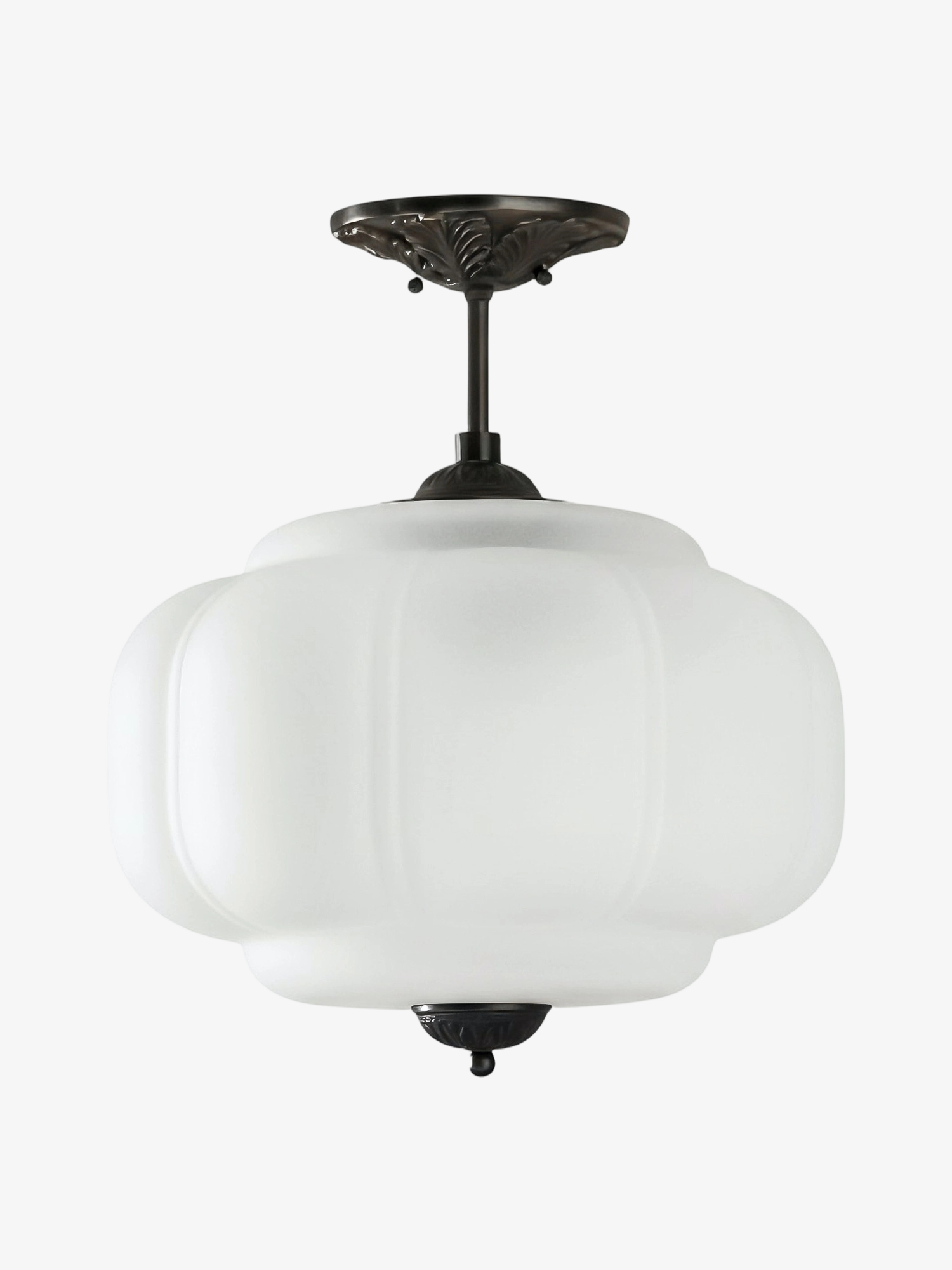 Pantalla ámbar con soporte negro