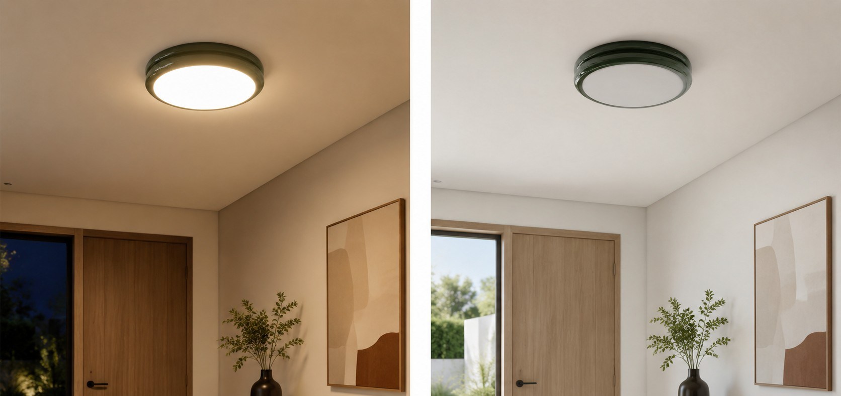 Comparación de iluminación de la lámpara Rondo